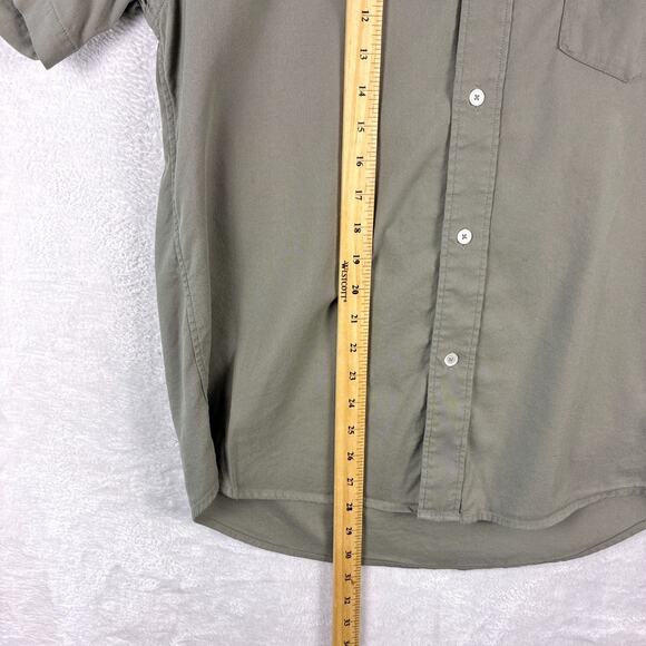 Buck Mason Shirt Mens L Draped Twill One Pocket Gray Preppy Classic Huckberry - Picture 4 of 8